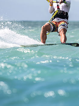 kiteboarding with palapas ventana in la ventana