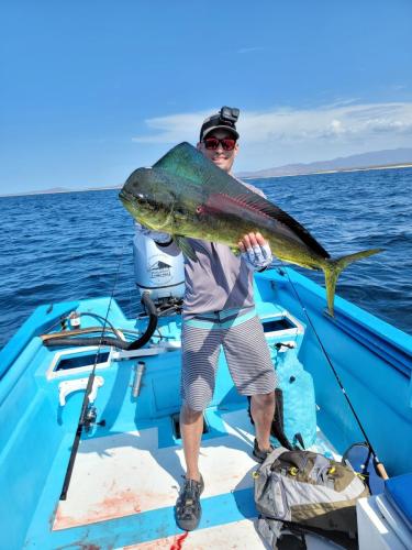 fishing at palapas ventana with gopro and mahi mahi